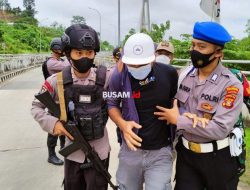 Bawa Sabu, Pemuda Diamankan Petugas di Pos Penyekatan depan Jembatan Achmad Amins – Samarinda, Kaltim