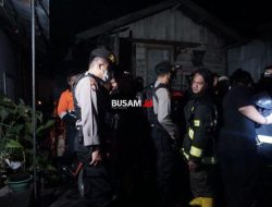 Satsamapta Polresta Samarinda Lakukan Pengamanan di Lokasi Kebakaran Jl. Sentosa – Samarinda, Kaltim