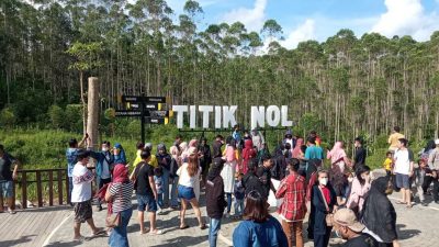 Libur Lebaran, Warga Padati Titik Nol IKN di PPU