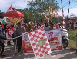 Warga Anggana Kukar Rayakan HUT Kemerdekaan RI Dengan Pawai Budaya
