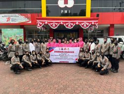 Sambut Hari Jadi ke-74, Polwan Bersama Bhayangkari Kaltim Gelar Donor Darah