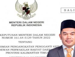 Mendagri Akhirnya Resmi SK-kan Hasanuddin Mas’ud Ketua DPRD Kaltim