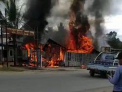 Diduga Korsleting Listrik, Satu Ruko di Bontang Terbakar, 6 Jiwa Kehilangan Tempat Tinggal