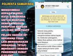 Kapolresta Samarinda Tegaskan Tidak Ada Surat Tilang Melalui Whatsapp