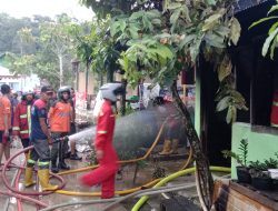 Tinggalkan Kompor Hidup Saat Jemput Suami, Bangsalan 6 Pintu Terbakar