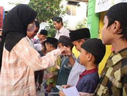 Wujudkan Syukur Telah Raih Prestasi, Parkibra Enggang Merah Berbagi ke Anak Yatim Piatu