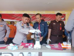 Polres Berau Musnahkan Barang Bukti Sabu