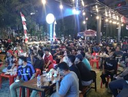 Cafe Busam Area Dipadati 300-an Pendukung Timnas Indonesia Nobar Final AFF U-23