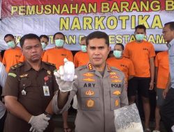 Polresta Samarinda Musnahkan Sabu 1 Kg dan 3.777 Butir Ektasi