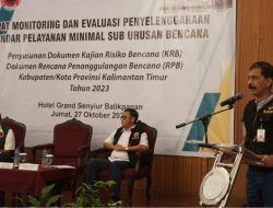 BPBD Kaltim Gelar Rapat Monev Penyelenggaraan SPM Sub Urusan Kebencanaan