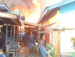 Kebakaran Kampung Ketupat Samarinda Seberang Lalap 7 Bangunan