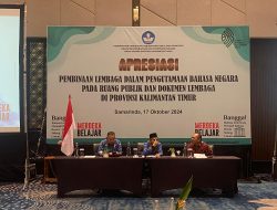 Balai Bahasa Kaltim Gelar Apresiasi Pembinaan Lembaga dalam Pengutamaan Bahasa Negara di Ruang Publik dan Dokumen Lembaga