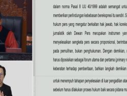 Putusan MK: Wartawan Tidak Bisa Dipidana Karena Karya Jurnalistik