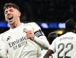 UCL: Hattrick Valverde Bantai Man City 3-0