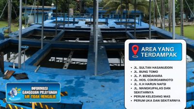 Perumdam Tirta Kencana Lakukan Pengurasan IPA Samarinda Seberang, Sejumlah Wilayah Alami Gangguan Distribusi Air