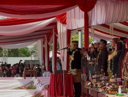 Rudy Mas’ud Jadi Inspektur Upacara, Sang Saka Merah Putih Berkibar di GOR Kadrie Oening