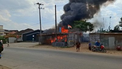 Ditinggal Sejenak, Bengkel Las di Samarinda Hangus Terbakar
