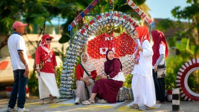 Bermodalkan Botol Bekas hingga Bambu, Warga RT 25 Samarinda ini Sulap Kampung Kreatif Merah Putih