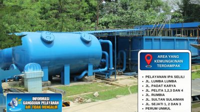 IPA Selili Dikuras, Sejumlah Wilayah Samarinda Berpotensi Gangguan Air