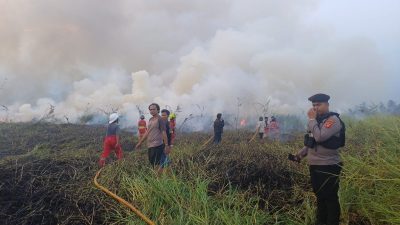 Kebakaran Lahan di Belimau Samarinda Meluas