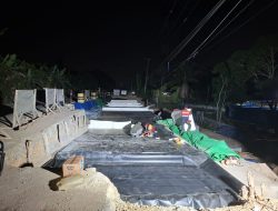 Penanganan Longsoran Ruas Santan-Bontang STA 11+300 Hampir Rampung