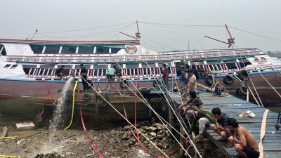 Kapal Wisata KM Cahaya Nur Muhammad Ditemukan Nyaris Tenggelam