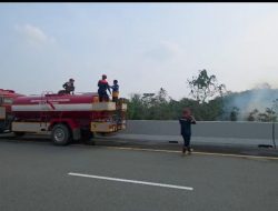 3 Orang Mencurigakan Diduga Bakar Lahan di Pinggir Tol Samarinda-Balikpapan